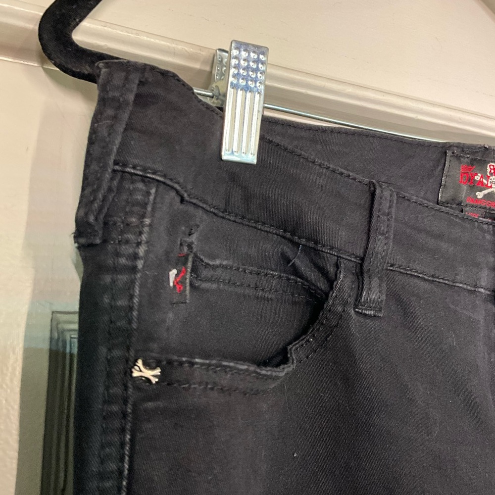 Royal Bones Black and Red Plaid Skinny Jeans - Picture 6 of 10